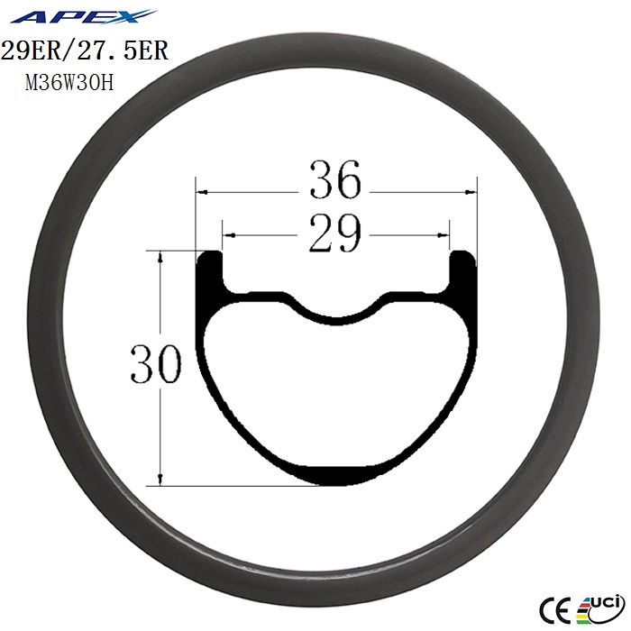 27.5ER AM ENDURO carbon fiber mtb rims factory direct all mountain bicycle rim M36W30H