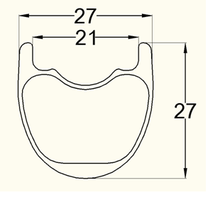 width 27mm hookless carbon 27.5er mtb rims tubeless