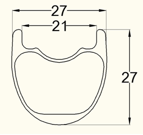 width 27mm hookless carbon 29er mtb rims tubeless