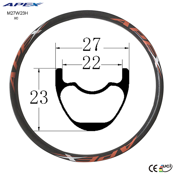 XC high quality bike mountain bike rims made in china M27W23H