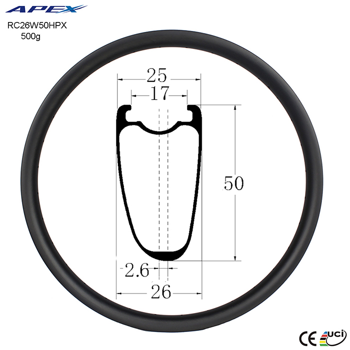 carbon fiber bike carbon-road bike-rims cheap RC26W50HPX