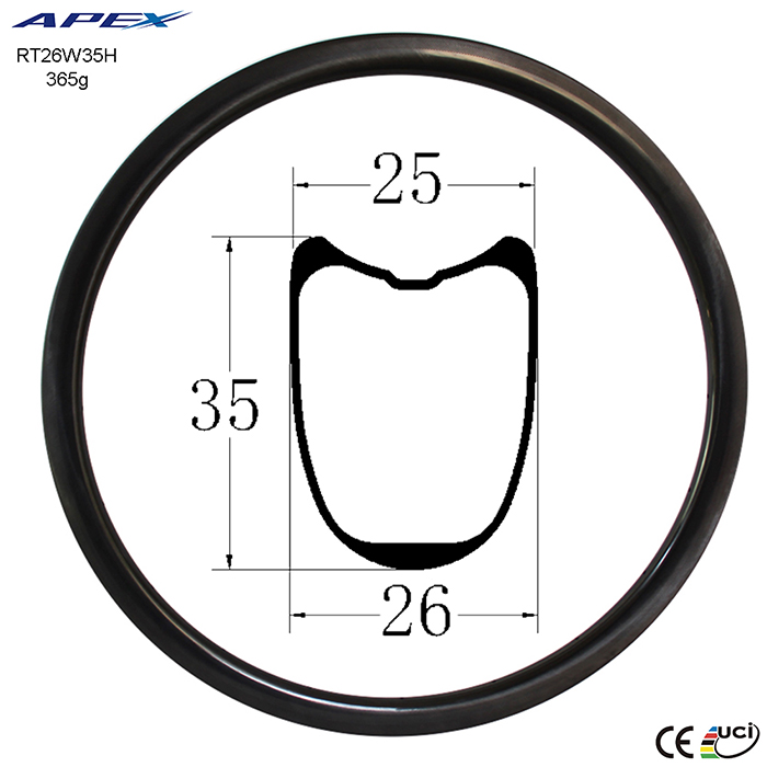 hot sale road-bike-rim width carbon road rim RT26W35H