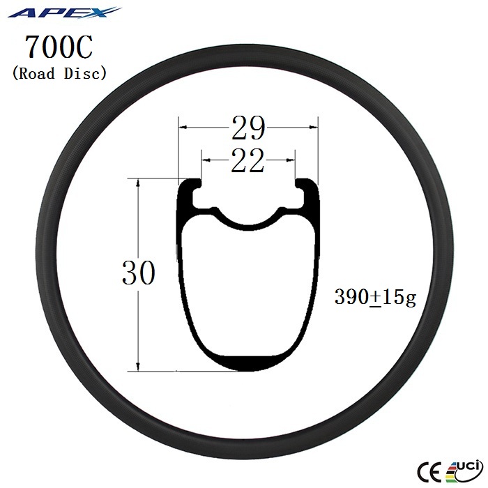 700C Gravel carbon bike rims road disc bicycle rim factory direct RG29W30H