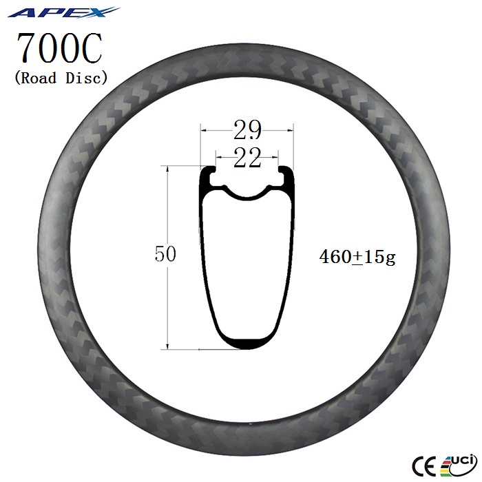 700C Gravel carbon bike rims road disc bicycle rim factory direct RG29W50H